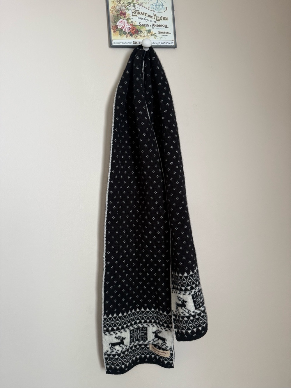 Snow fields Mongolian cashmere Nordic Knit Scarf